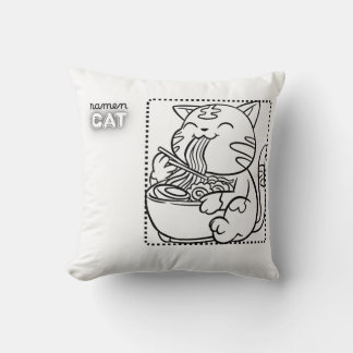 Ramen-Katze-Wurfkissen Kissen