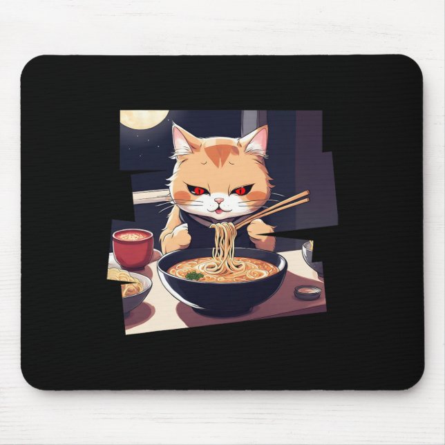 Ramen Kawaii Cat Anime 1 Mousepad (Vorne)