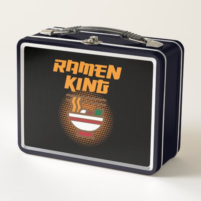 Ramen King Anime Kawaii Ramen Noodles Lover Graphi Metall Brotdose (Vorderseite)