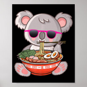 Ramen Koala Anime Otaku Japanisch Noodles Gift Gir Poster