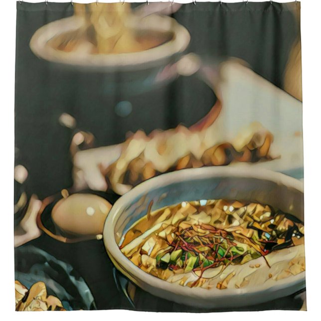 Ramen-Kunstwerk Duschvorhang (Vorderseite)