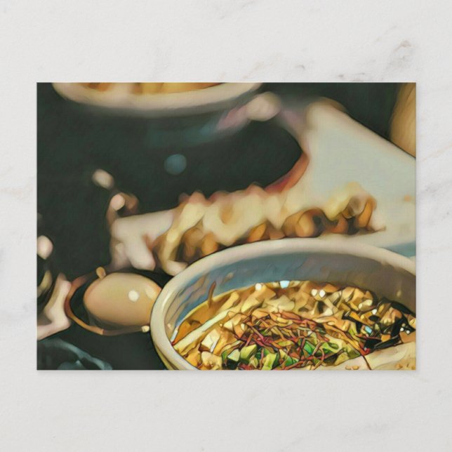Ramen-Kunstwerk Postkarte (Vorderseite)