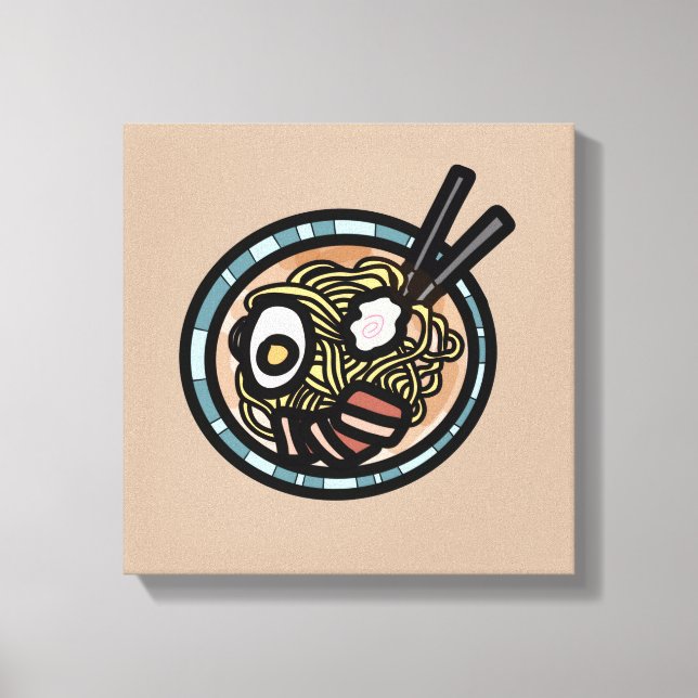Ramen liebt niedliches Japanisch Leinwanddruck (Vorderseite)