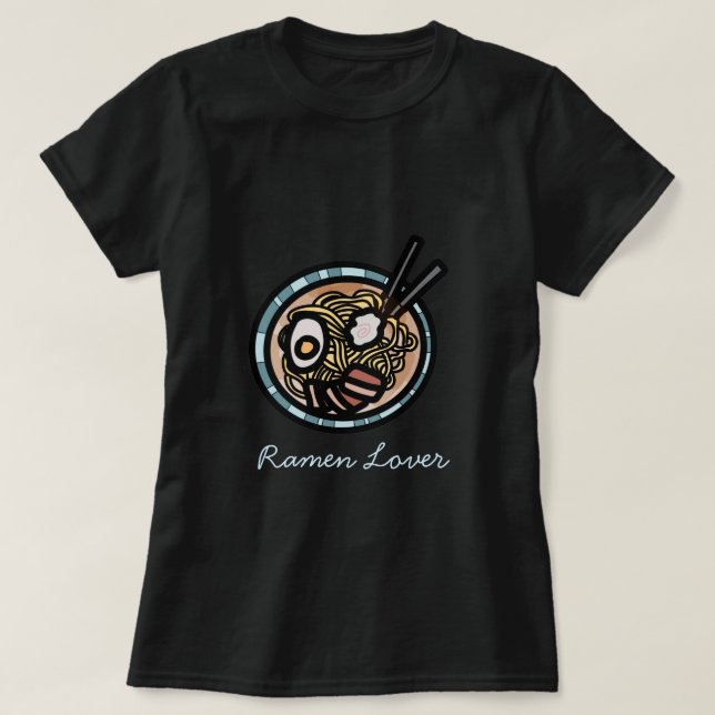 Ramen liebt niedliches Japanisch T-Shirt (Design vorne)