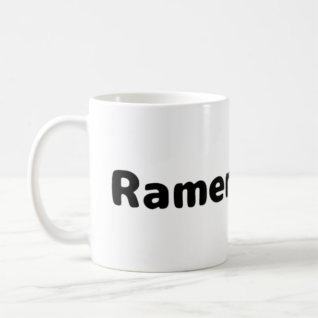 Ramen Lover - Black Writing Coffee Tasse (Links)