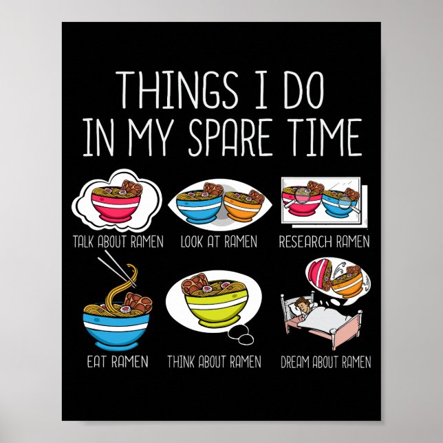 Ramen Lover Gift Funny Japanese Noodles Ramen Poster (Vorne)