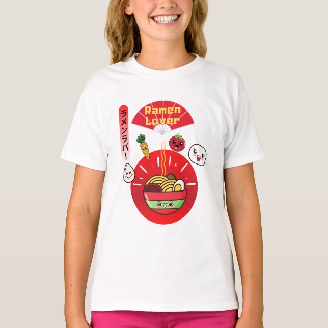 RAMEN LOVER KAWAII STIL T-Shirt (Vorderseite)