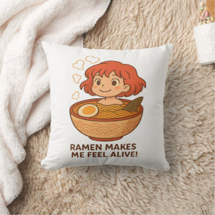 Ramen macht mich lebendig Lustiger Nudelliebhaber Kissen