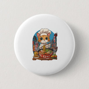 Ramen Neko � Funny Cat Koch Anime Food Button