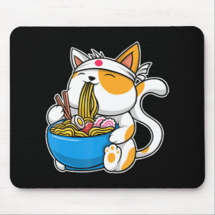 Ramen Niedlich Cat Kawaii Anime Japanisch Food Nek Mousepad