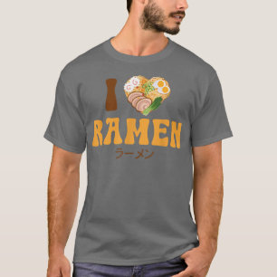 Ramen Noodle Bowl Liebe Japanisch Kawaii Herz I Lo T-Shirt