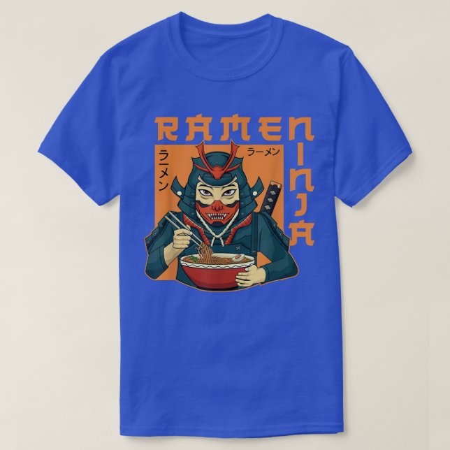 Ramen Noodle Bowl Liebe Japanisch Kawaii Samurai N T-Shirt (Design vorne)