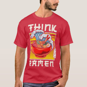 Ramen Noodle Bowl Liebe Japanisch Kawaii Wave Thin T-Shirt