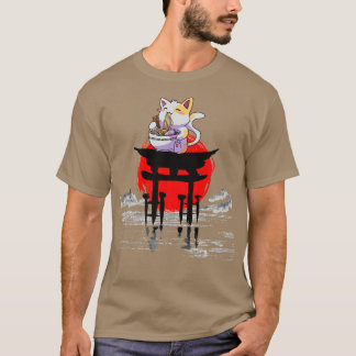 Ramen Noodle Cat Kitty Kitten Feline Men Women Boy T-Shirt