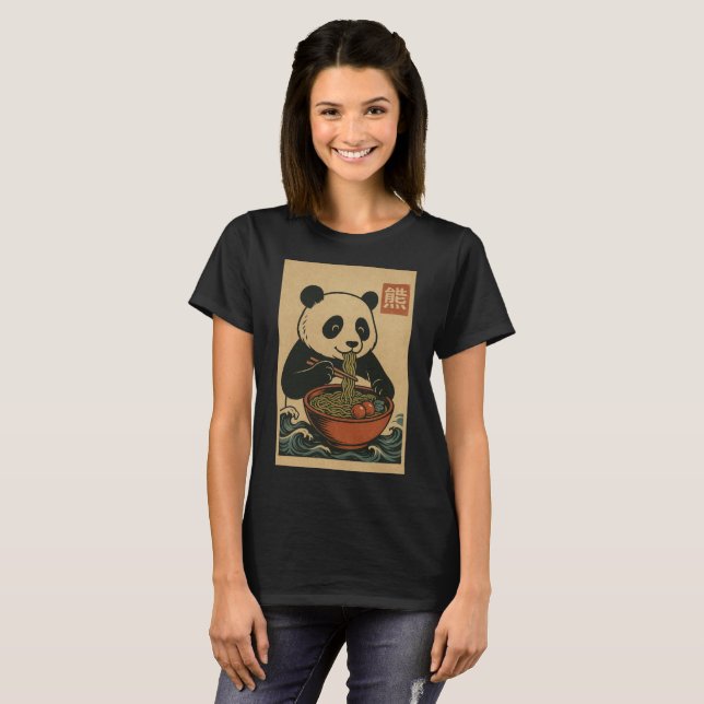 Ramen Noodle Manger : T-shirt femme Panda (Devant entier)