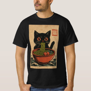 Ramen Noodle Manger : T-shirt Mens Cat
