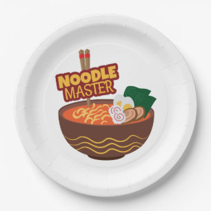 Ramen Noodle Master Funny Japanisches Geschenk Pappteller