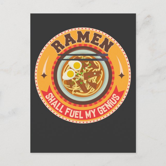 Ramen Noodles Bowl Japanischer Feinschmecker für E Postkarte (Vorderseite)