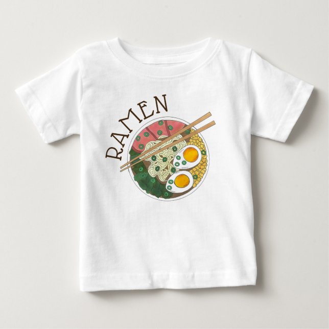 Ramen Noodles Bowl Japanischer Restaurant Feinschm Baby T-shirt (Vorderseite)