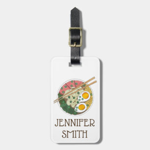 Ramen Noodles Bowl Japanischer Restaurant Feinschm Gepäckanhänger