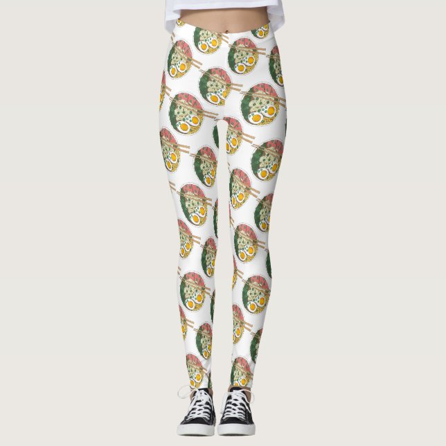 Ramen Noodles Bowl Japanischer Restaurant Feinschm Leggings (Vorderseite)