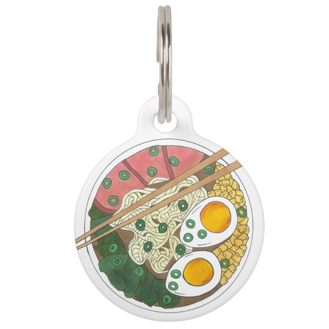 Ramen Noodles Bowl Japanischer Restaurant Feinschm Tiermarke (Vorderseite)