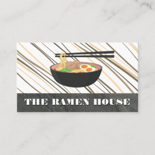 Ramen Noodles Bowl und Chopsticks Visitenkarte