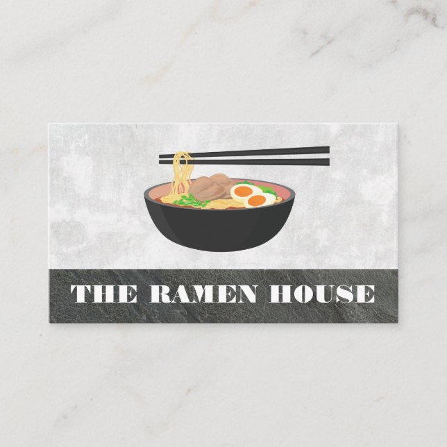 Ramen Noodles | Chopstick Visitenkarte (Vorderseite)