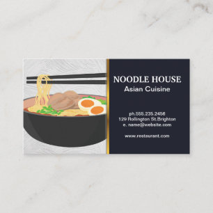 Ramen Noodles Chopsticks Visitenkarte