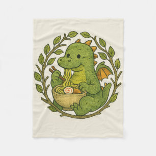 Ramen Noodles Dinosaur Feinschmecker Spaß Dinosaur Fleecedecke