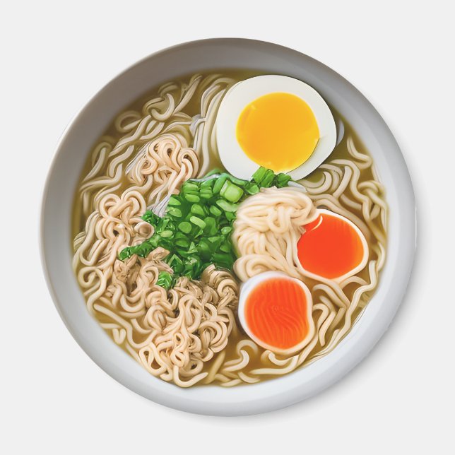 Ramen Noodles mit gekochten Eiern Magnet (Vorne)