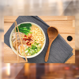 Ramen-Nudeln Aufsicht Restaurant Bild Werbung 1 Fensteraufkleber