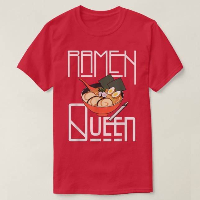 Ramen Queen, Kawaii for Teen Girls Women, Japanisc T-Shirt (Design vorne)