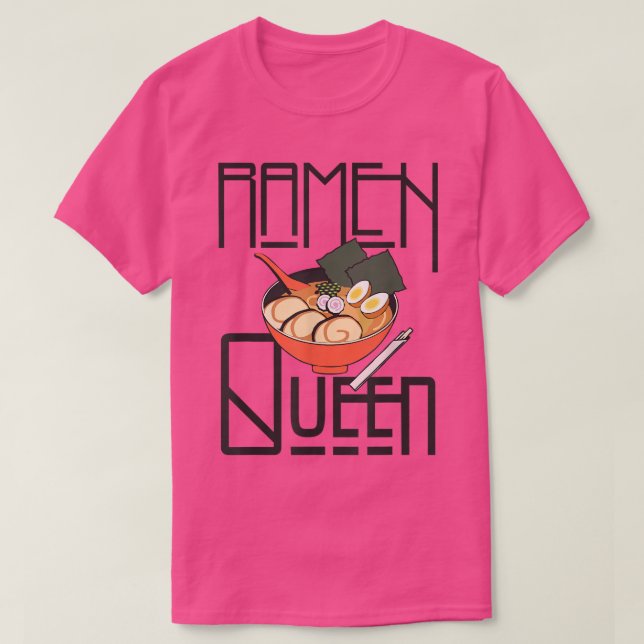 Ramen Queen, Kawaii for Teen Girls Women, Japanisc T-Shirt (Design vorne)