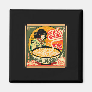 Ramen Retro Sushi Vintage Anime-Stil Japanisch Magnet