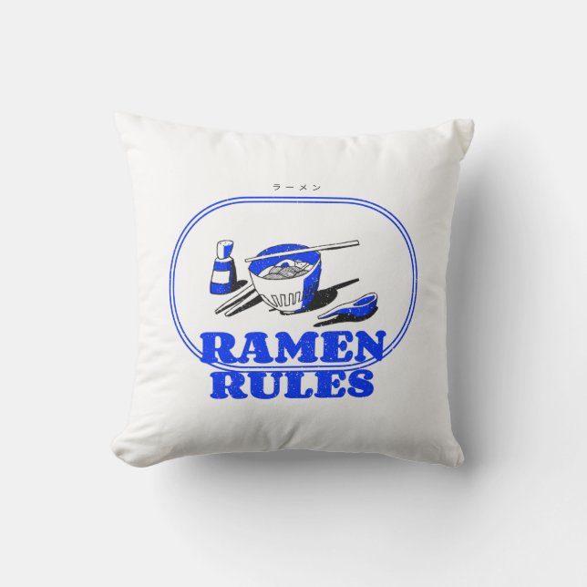Ramen Rules - Japanische Noodles Lover Kissen (Vorderseite)