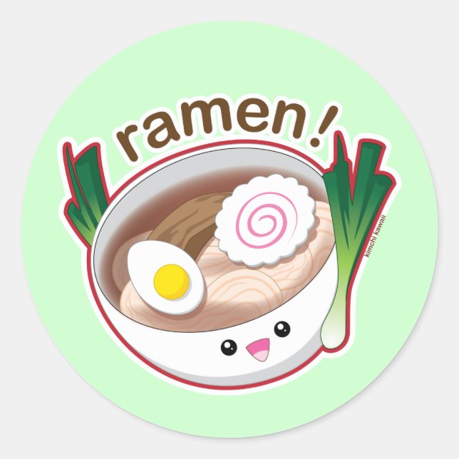 Ramen! Runder Aufkleber (Vorderseite)