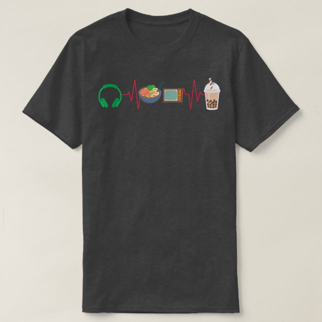 Ramen Shirt K-Pop Ramen Boba Bubble Tea K-Drama Lo (Design vorne)