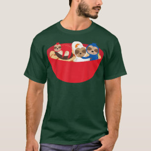 Ramen Slothes 4. Juli Amerikanische Flagge USA T-Shirt