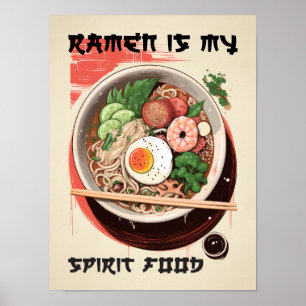 Ramen Spirit Poster alimentaire Comfort Food Wall 