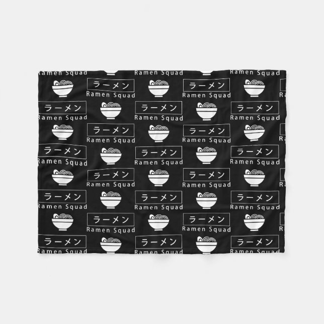 Ramen Squad Ironic Japanese Noodle Food  Fleecedecke (Vorderseite (Horizontal))