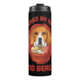 Ramen Sushi Beagle Dog T - Shirt Thermosbecher