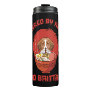 Ramen Sushi Brittany Dog T - Shirt Thermosbecher