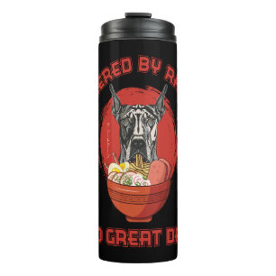 Ramen Sushi Great Dane Dog T - Shirt Thermosbecher