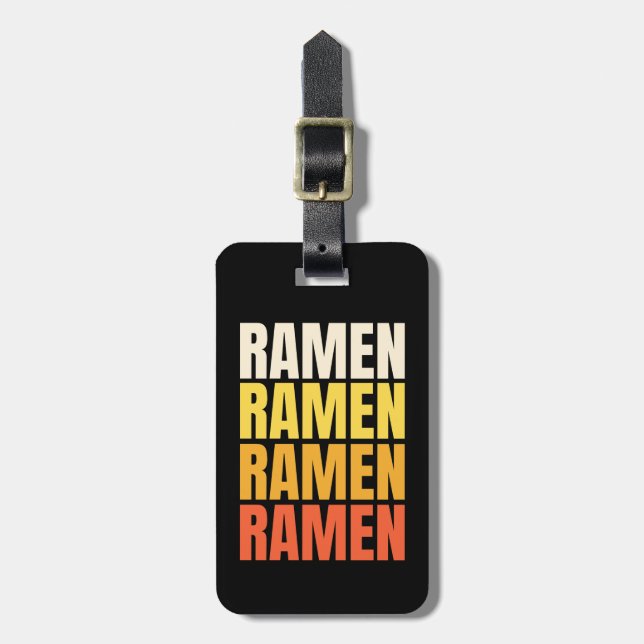 Ramen Text Design Gepäckanhänger (Vorderseite vertikal)