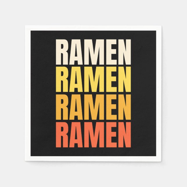 Ramen Text Design Serviette (Vorderseite)