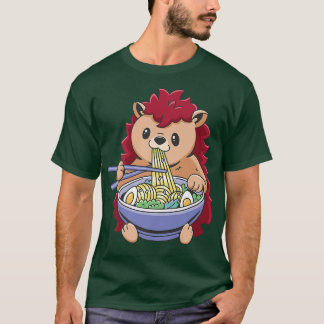 Ramen Tiere Igel Noodles Liebhaber Geschenke Japan T-Shirt