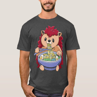 Ramen Tiere Igel Noodles Liebhaber Geschenke Japan T-Shirt