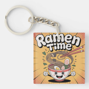 Ramen Time - Niedlicher Cartoon Ramen Bowl Schlüsselanhänger
