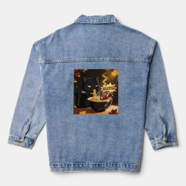 Ramen zen Cat and the Unexpected Touchdown Jeansjacke